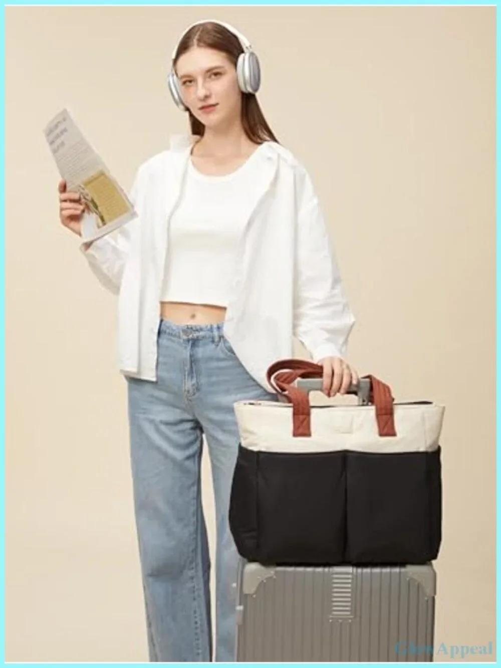 Ultra-Lightweight Puffer Laptop Tote Bag for Women with Organized Compartments,